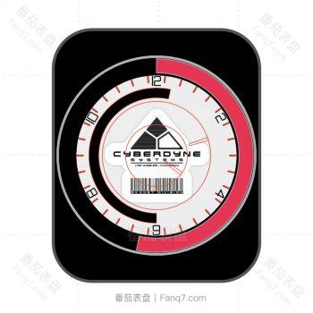 简约黑红白三色系统表盘.clock