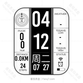 简约黑白文字表盘.clock