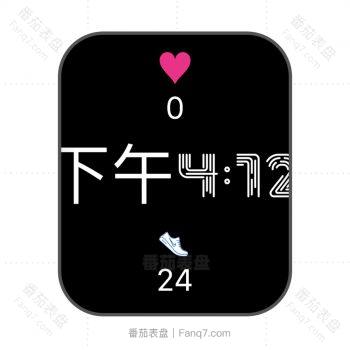 简约黑色文字表盘.clock