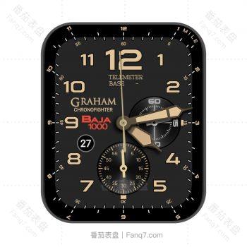 GRAHAM格林汉姆黑色玫瑰金刻度.clock