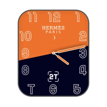 HERMES爱马仕橙黑表盘.clock