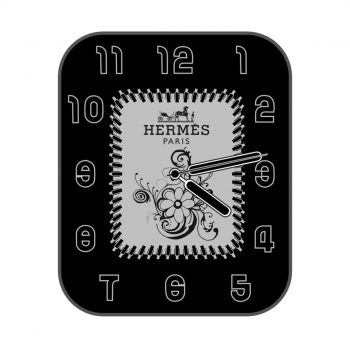 HERMES爱马仕黑圈印花表盘.clock