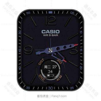 CASIO卡西欧机械表盘黑色炫酷指针.clock