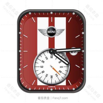 MINI汽车红白表盘.clock
