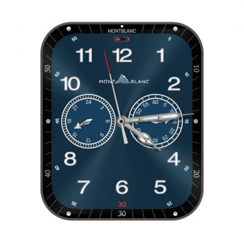 万宝龙Montblanc 蓝色冰山表盘.clock