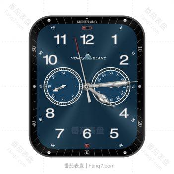 万宝龙Montblanc 蓝色冰山表盘.clock
