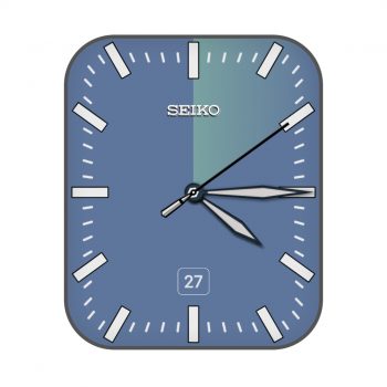 SEIKO简约蓝色渐变绿表盘.clock
