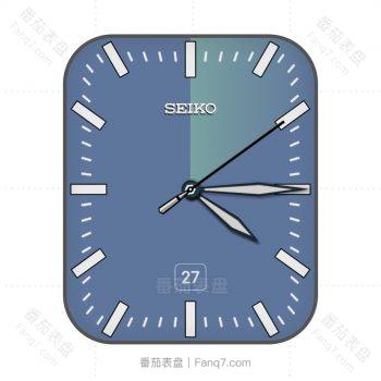 SEIKO简约蓝色渐变绿表盘.clock