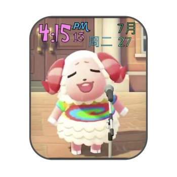 萌系卡通动态小羊.clock