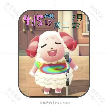 萌系卡通动态小羊.clock