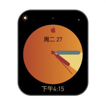 iPhone系统橙色表盘.clock