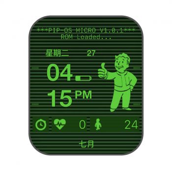 Pip-Boy辐射哔哔小子绿色表盘.clock