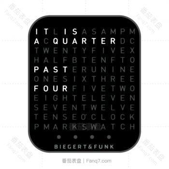 简约英文文字表盘.clock