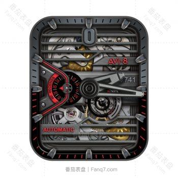 AVI-8 XV741炫酷黑机械表盘.clock