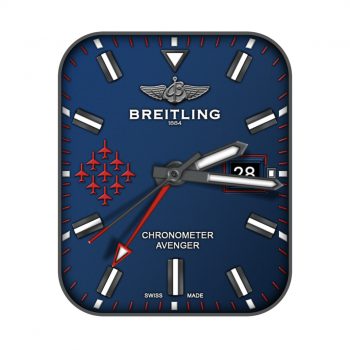 BERITLING百年灵蓝色飞机简约表盘.clock