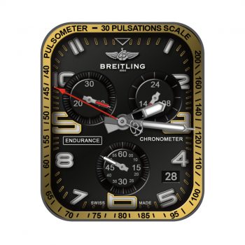 BERITLING百年灵酷黑炫酷黑三表盘外测速圈.clock