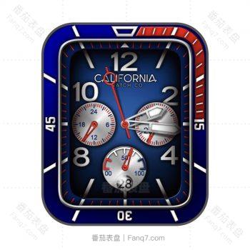 CALIFORNIA 蓝红表盘.clock