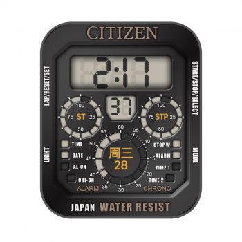 西铁城CITIZEN黑色复古表盘.clock