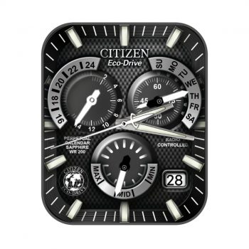 西铁城CITIZEN黑色表盘炫酷三盘.clock