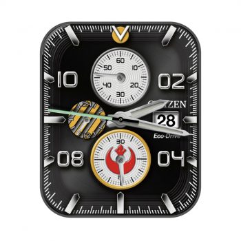 西铁城CITIZEN黑色表盘炫酷外测速圈.clock