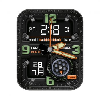 卡西欧G-SHOCK CASIO BURTON黑色炫酷机械表盘.clock