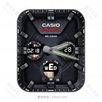 CASIO卡西欧G-SHOCK GST-S100D黑色机械表盘.clock