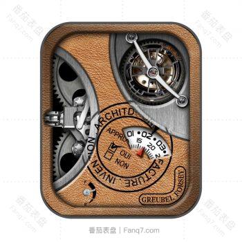 高珀富斯GREUBEL FORSEY ALVES ANTÓNIO棕色磨砂重力飞陀动态机械表盘.clock