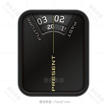 Project Past Present Future 简约黑色表盘.clock