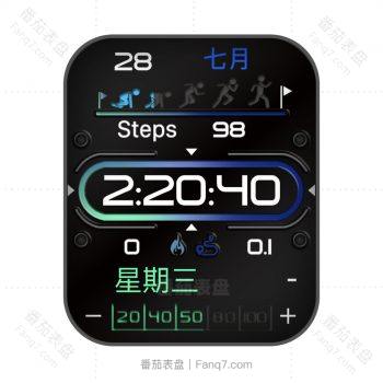 RLMade 22黑色多彩简约表盘.clock
