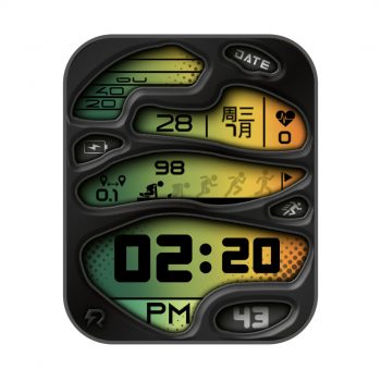 RLMade 30橙绿简约表盘.clock