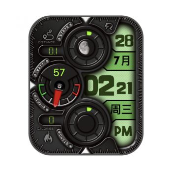 RLMade简约卡西欧风绿色表盘.clock