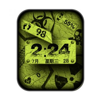 RLMade简约印花绿色表盘.clock