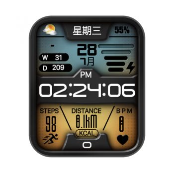 RLMade简约卡西欧风蓝橙表盘.clock