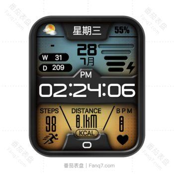 RLMade简约卡西欧风蓝橙表盘.clock