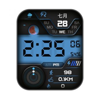 RLMade 12蓝色卡西欧复古风表盘.clock