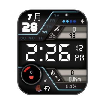 RLMade 14炫酷黑卡西欧复古风表盘.clock