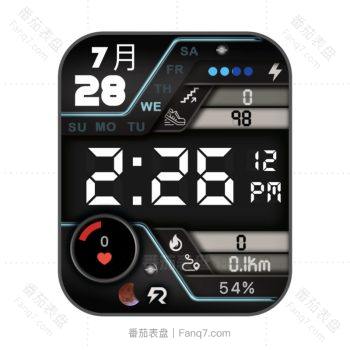 RLMade 14炫酷黑卡西欧复古风表盘.clock