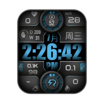 RLMade 28黑色蓝卡西欧复古风表盘.clock