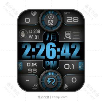 RLMade 28黑色蓝卡西欧复古风表盘.clock
