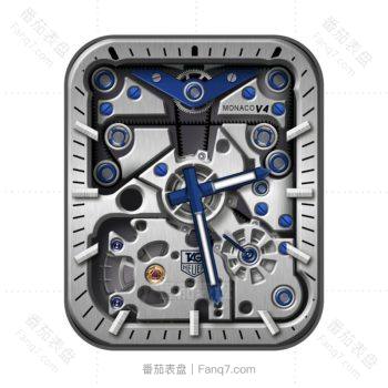 泰格豪雅手表TAG HEUER蓝白炫酷简约机械表盘.clock