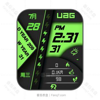 UAG绿色卡西欧复古风表盘.clock