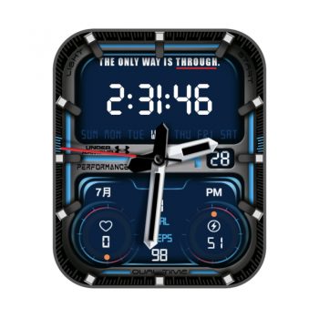 UNDER ARMOUR安德玛蓝色复古卡西欧风机械表盘.clock