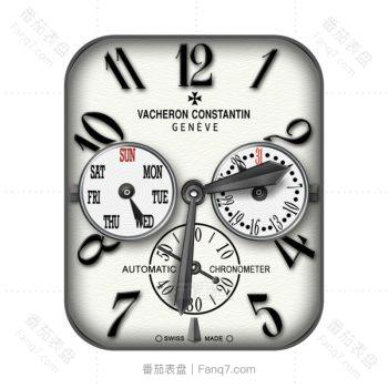 江诗丹顿(Vacheron Constantin)米白色机械表盘.clock