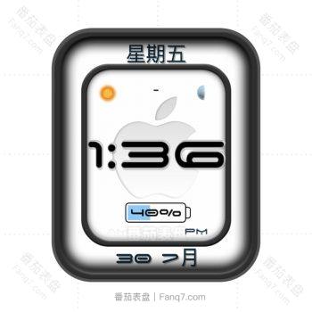 iphone系统白色简约531表盘.clock