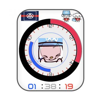 全聊福利熊卡通可爱动漫白底动态表盘.clock