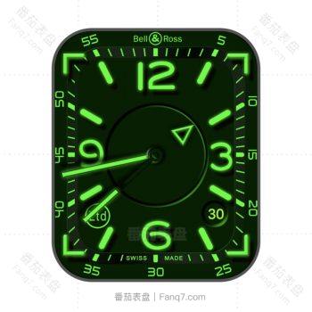 柏莱士 Bell & Ross黑色绿表盘.clock