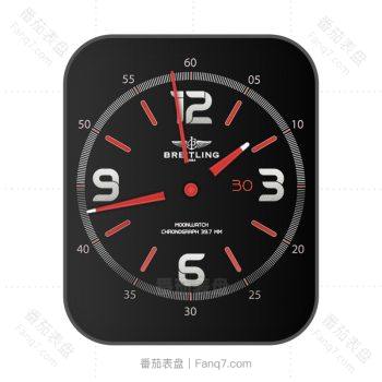 BERITLING百年灵黑色时钟圈简约表盘.clock