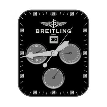 BERITLING百年灵酷黑白三盘高级表盘.clock