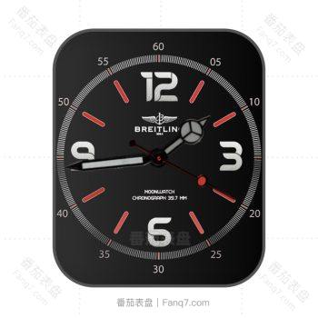 BERITLING百年灵黑色时钟圈简约表盘.clock