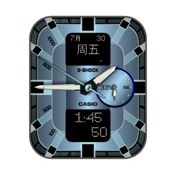 卡西欧CASIOG炫酷渐变蓝色测速计时圈表盘.clock